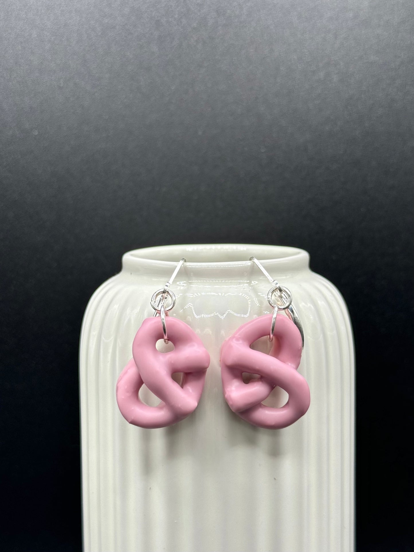 Strawberry-Yogurt Dipped Pretzel Earrings