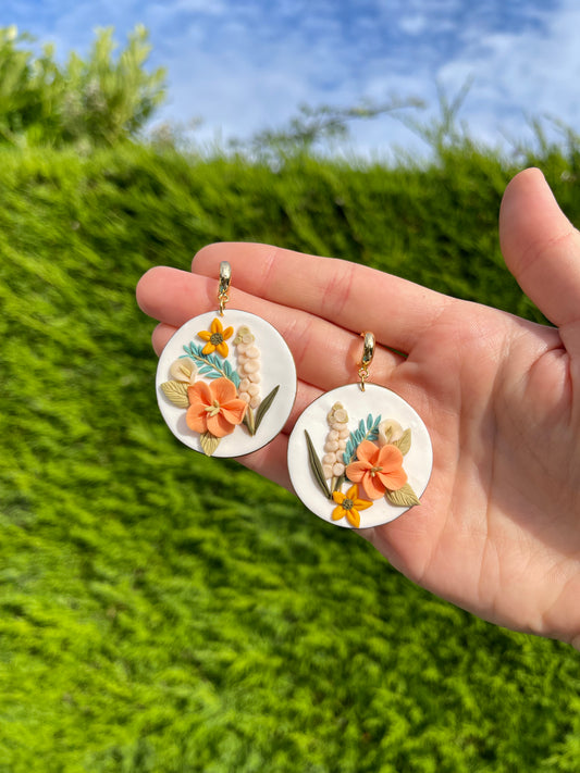 Light Flower Bouquet earrings