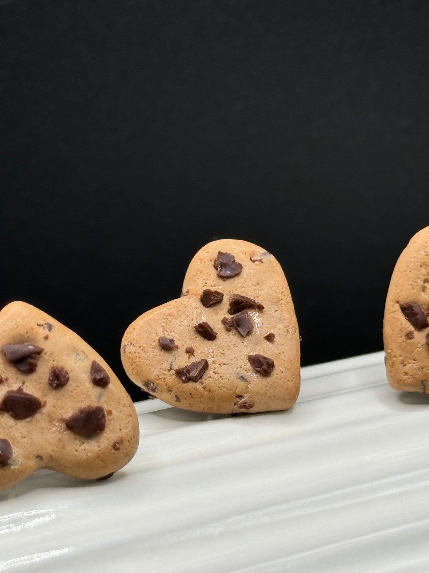 Love heart cookie earring studs