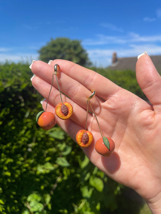 Peach earrings