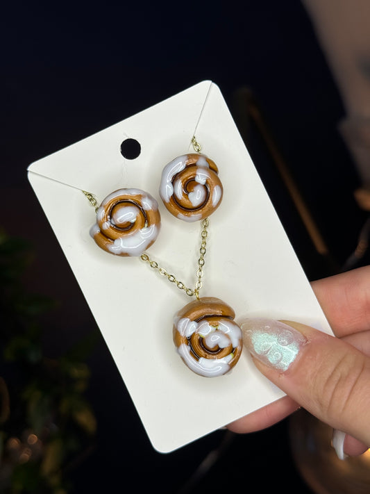 Cinnamon Roll Jewellery Set