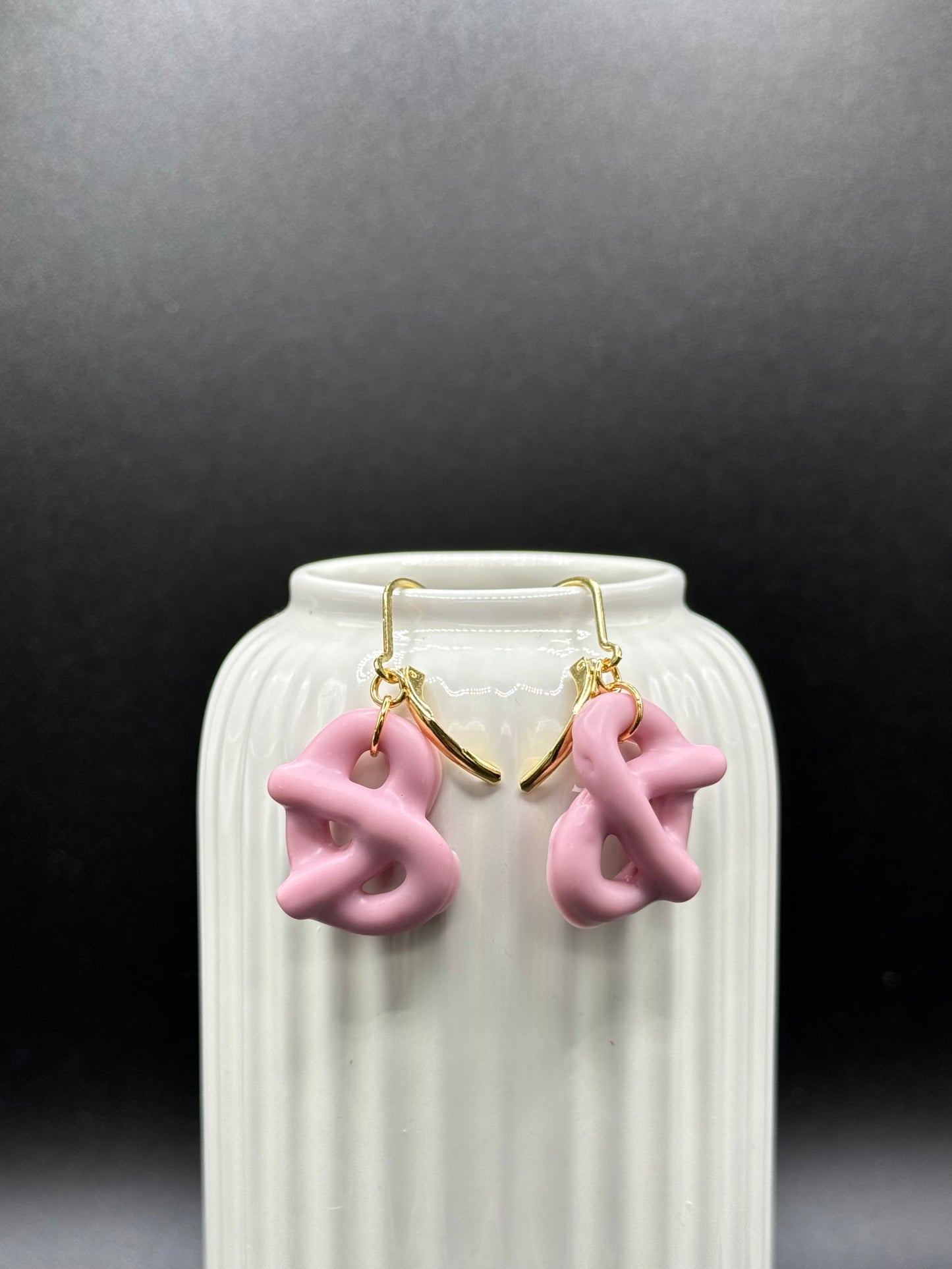 Strawberry-Yogurt Dipped Pretzel Earrings