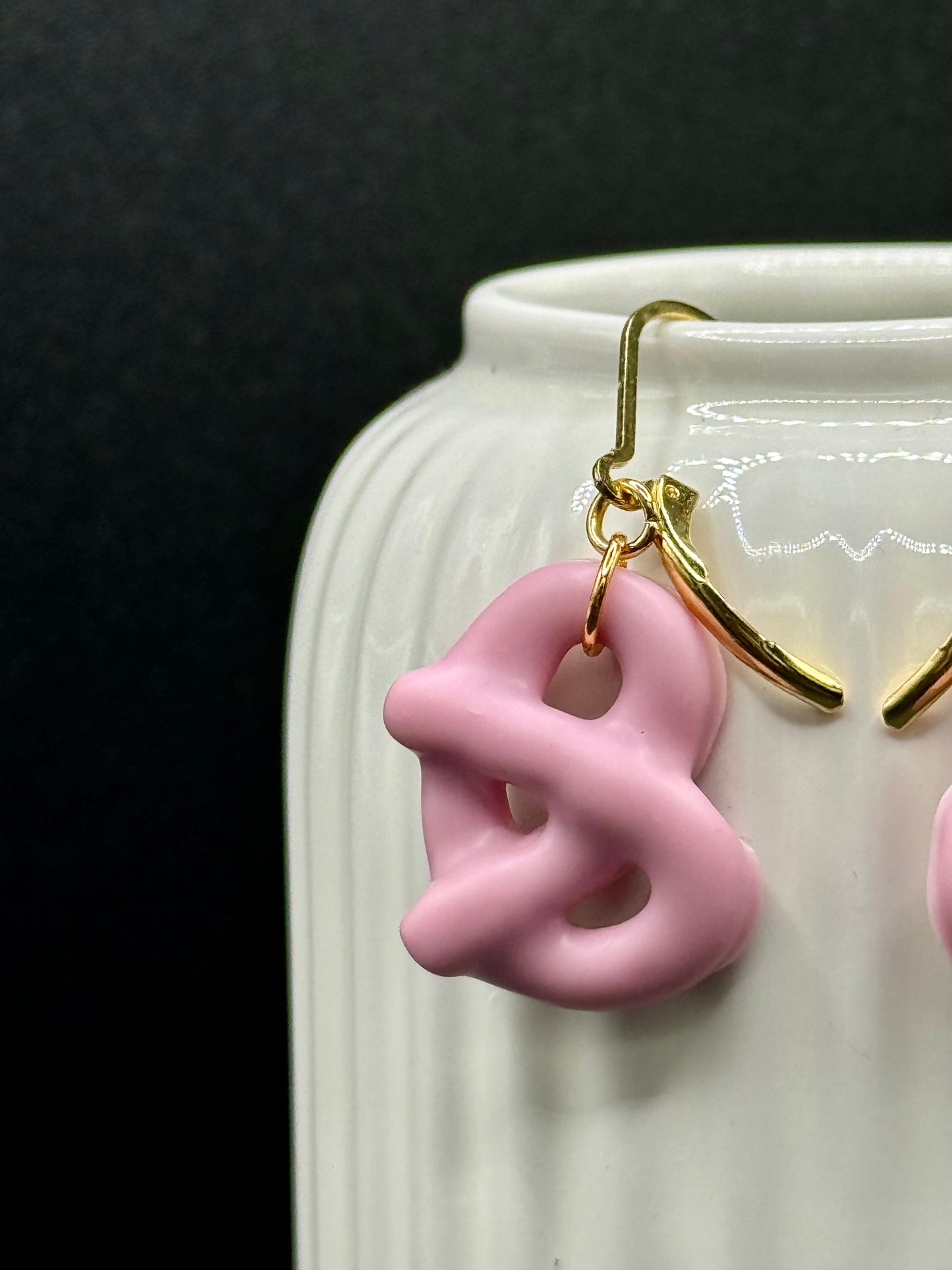 Strawberry-Yogurt Dipped Pretzel Earrings