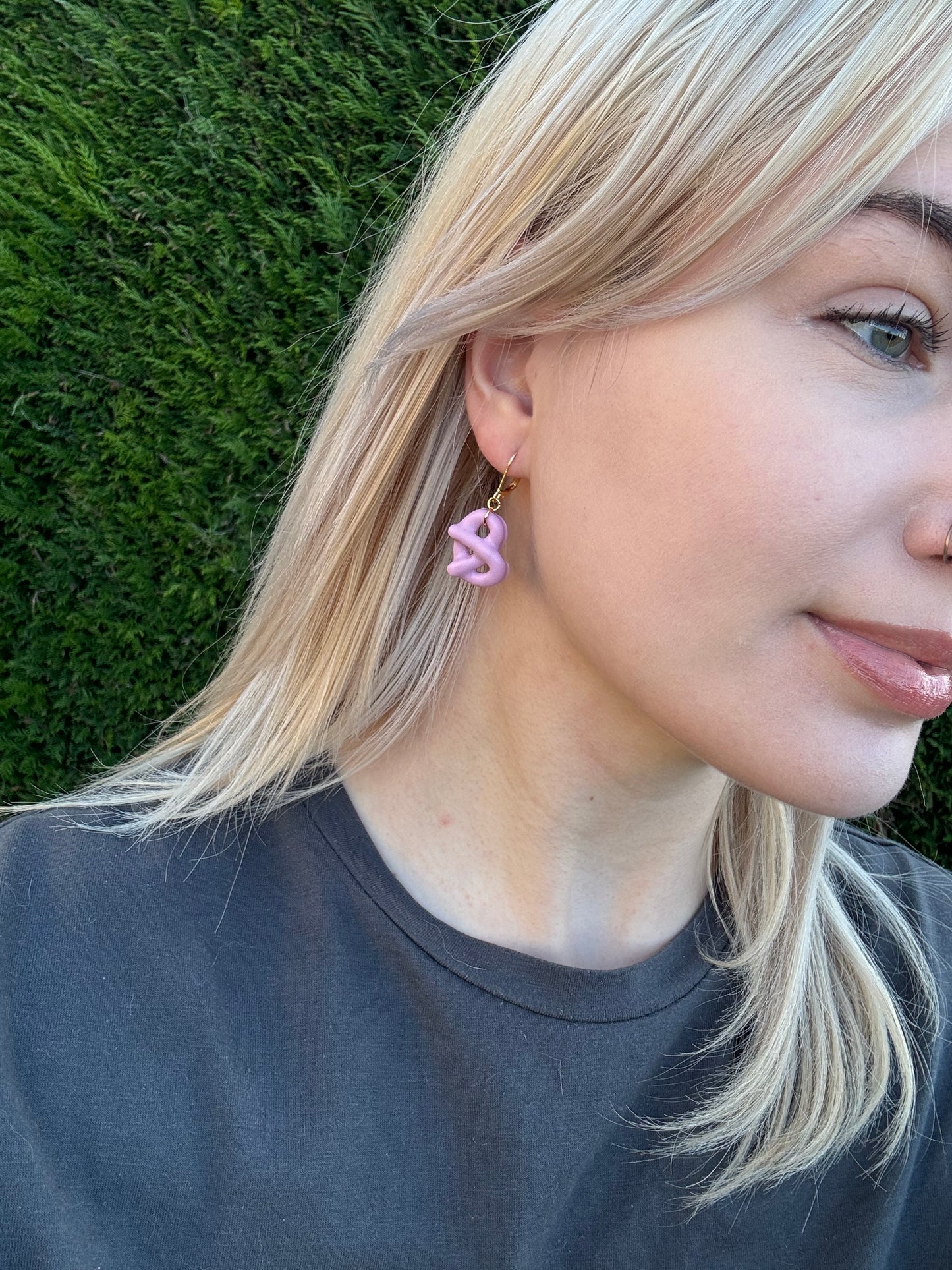 Strawberry-Yogurt Dipped Pretzel Earrings