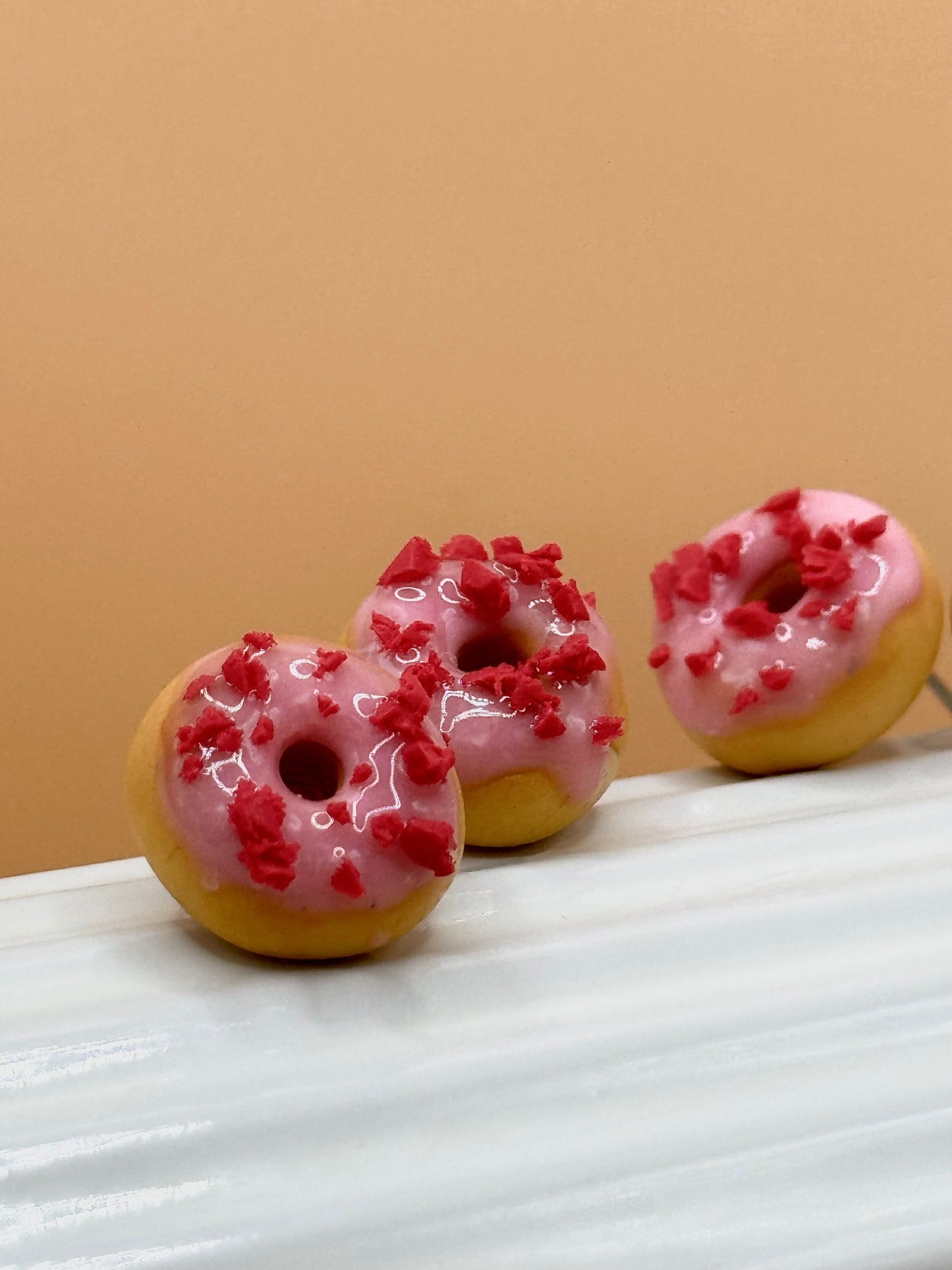 Strawberry Ring Donut Earring Studs